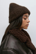 Chunky hairy beanie