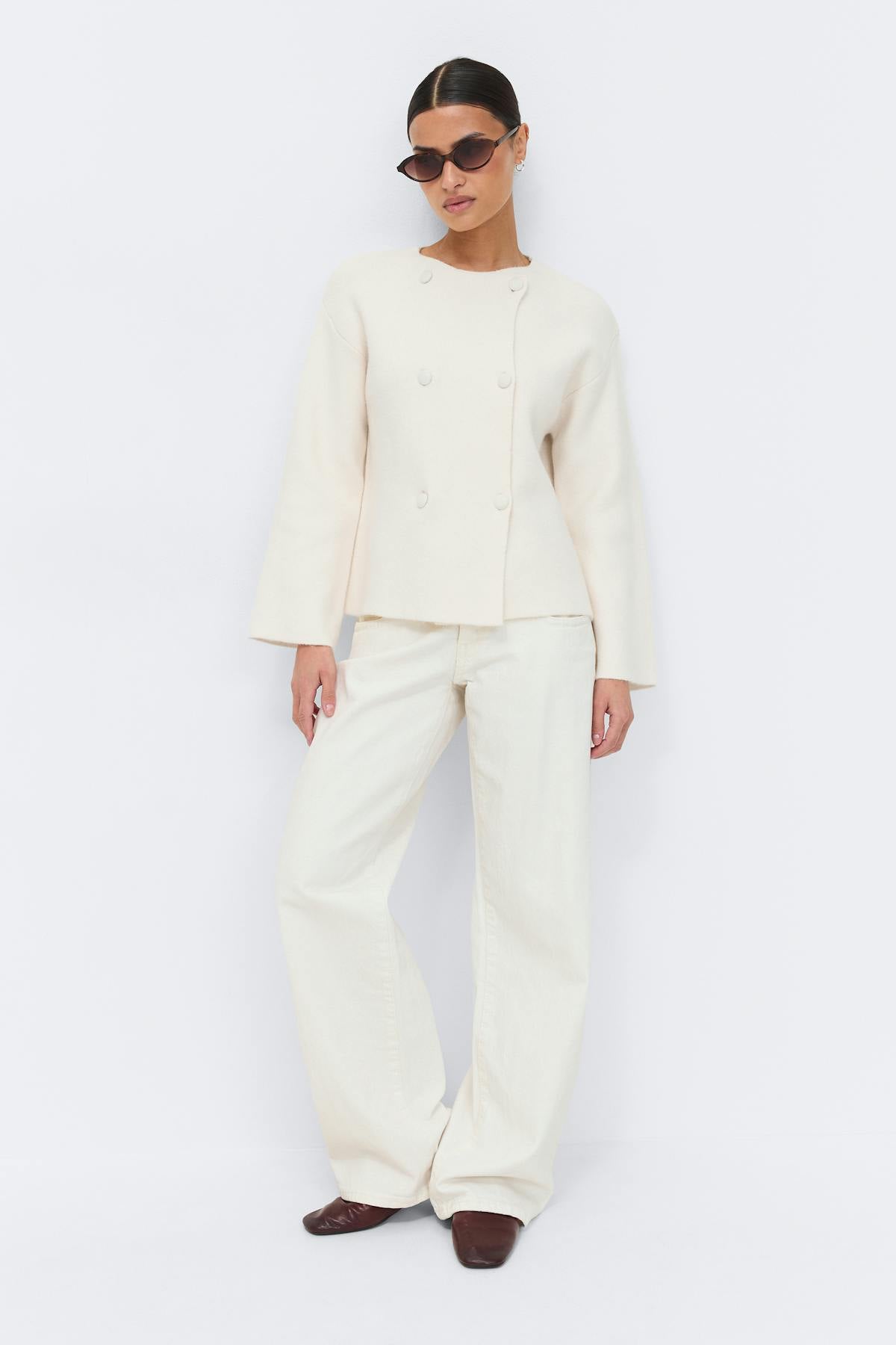 Knitted button cardigan