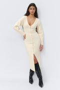 Shaped knitted dress