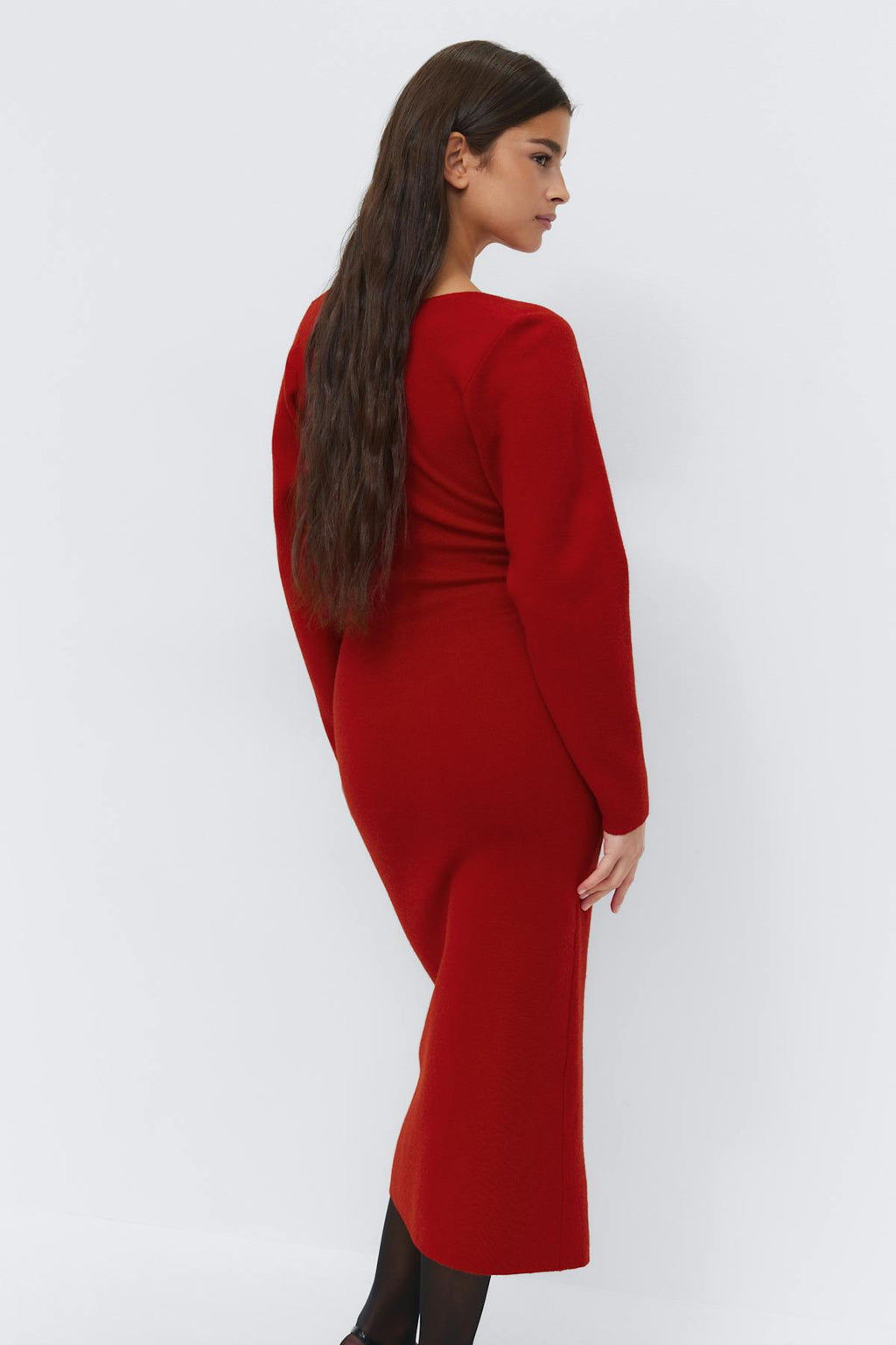 Shaped knitted dress
