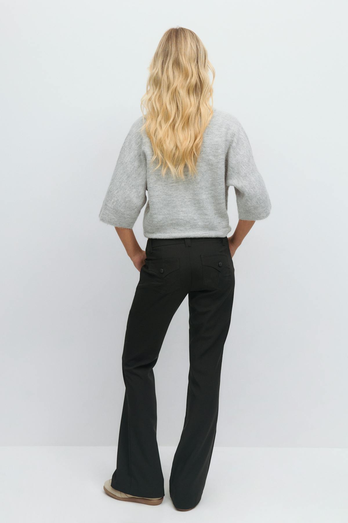 14+ low bootcut trousers
