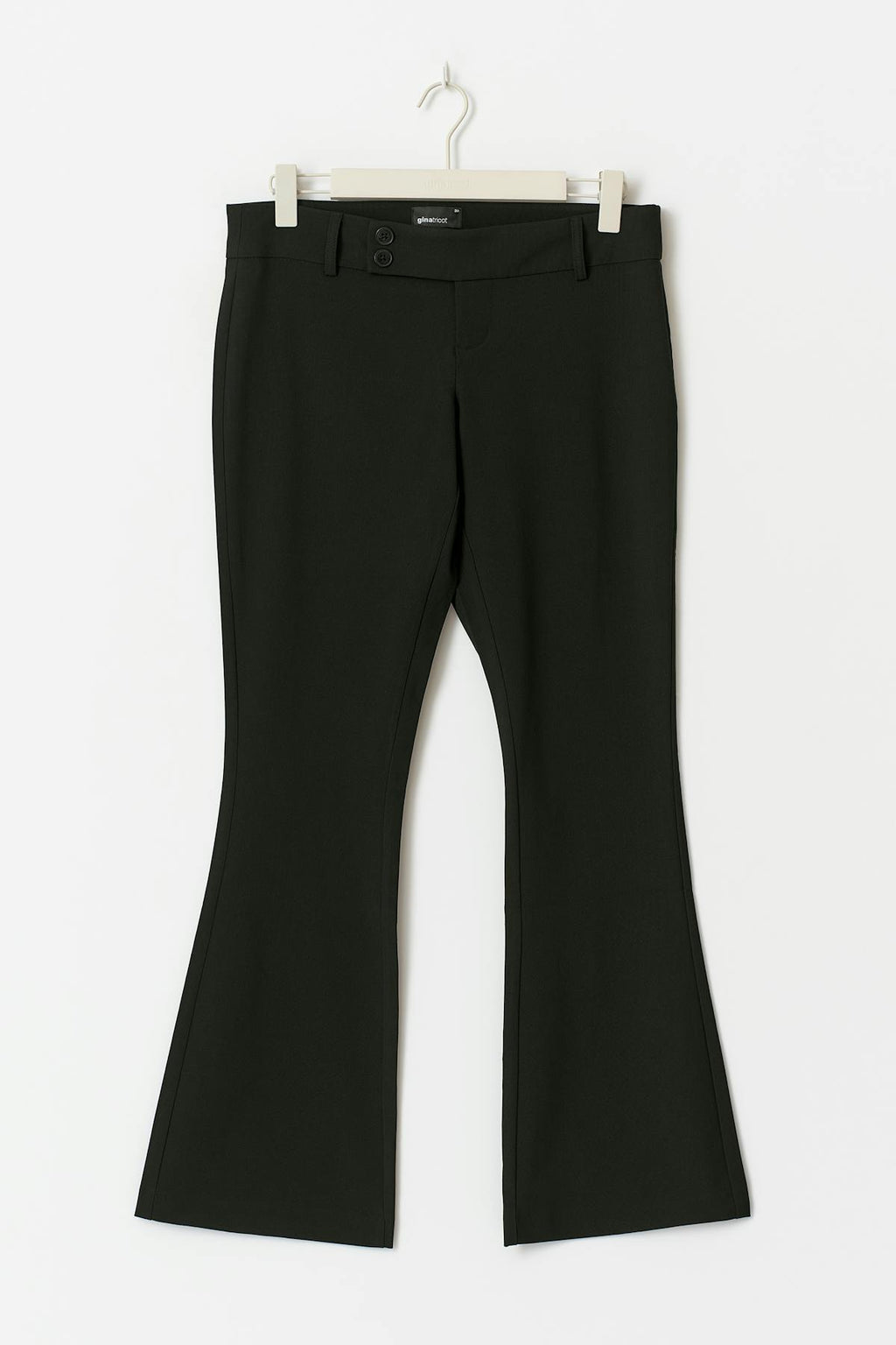 Ultra low bootcut trousers