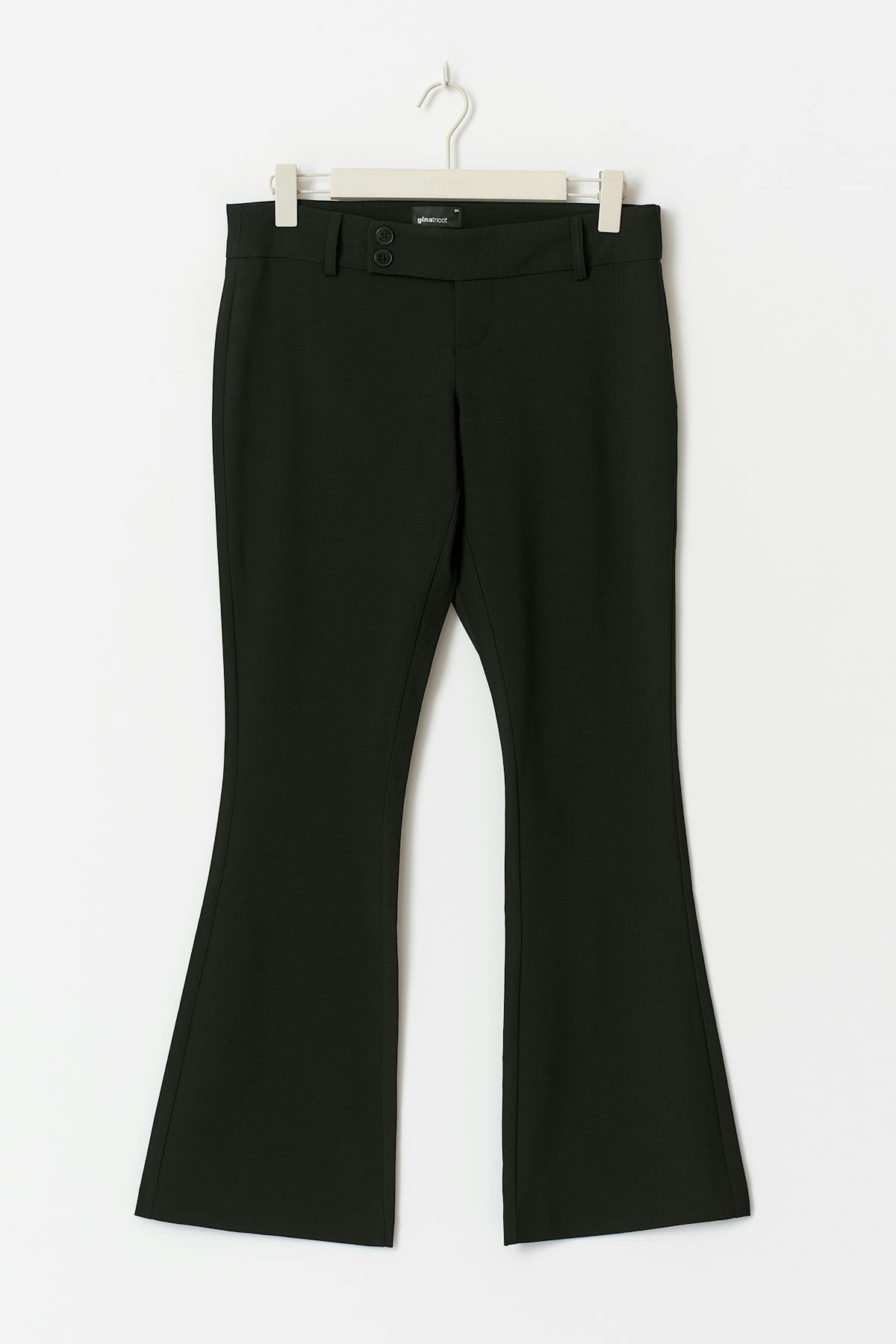 Ultra low bootcut trousers