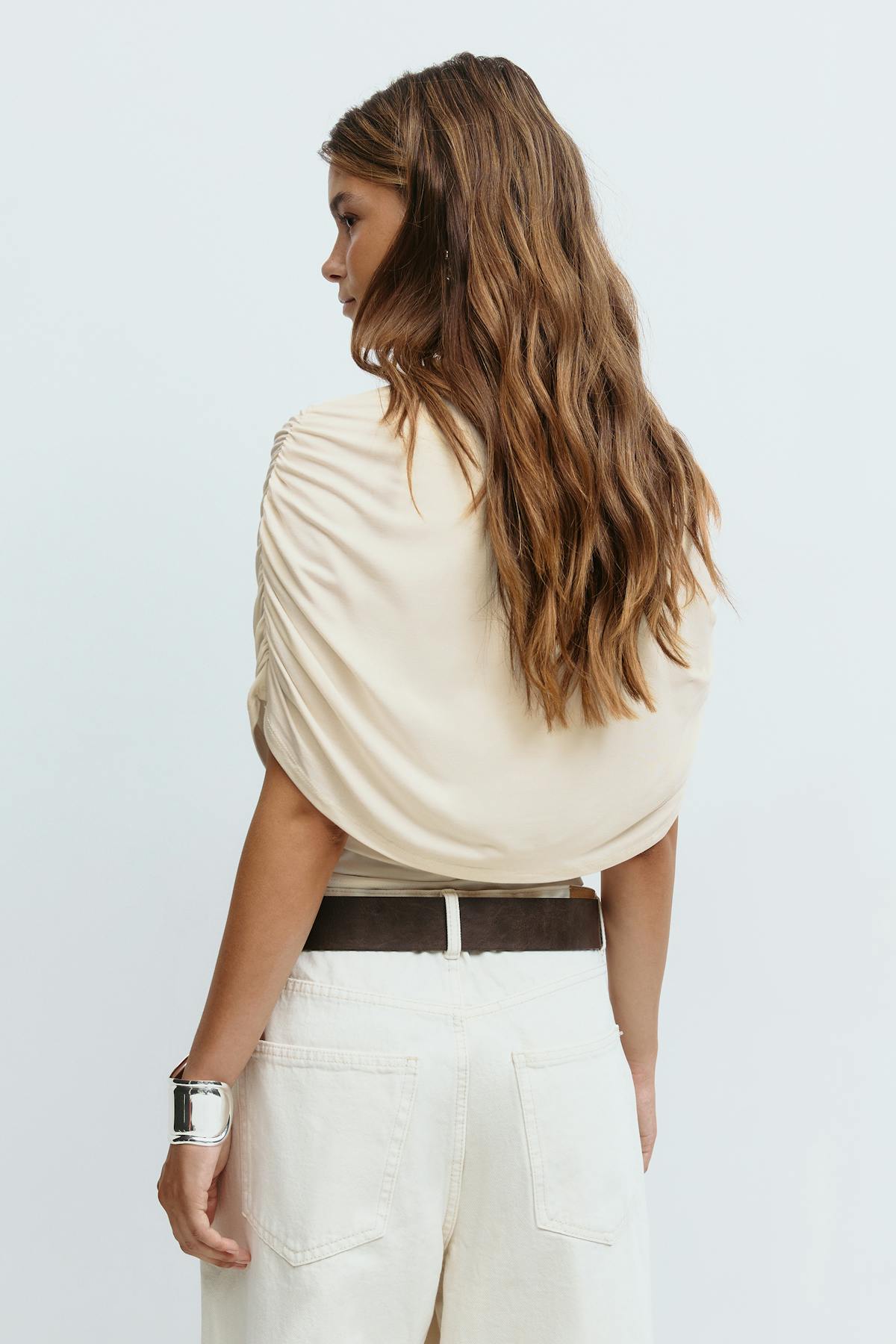 Cape ruched top