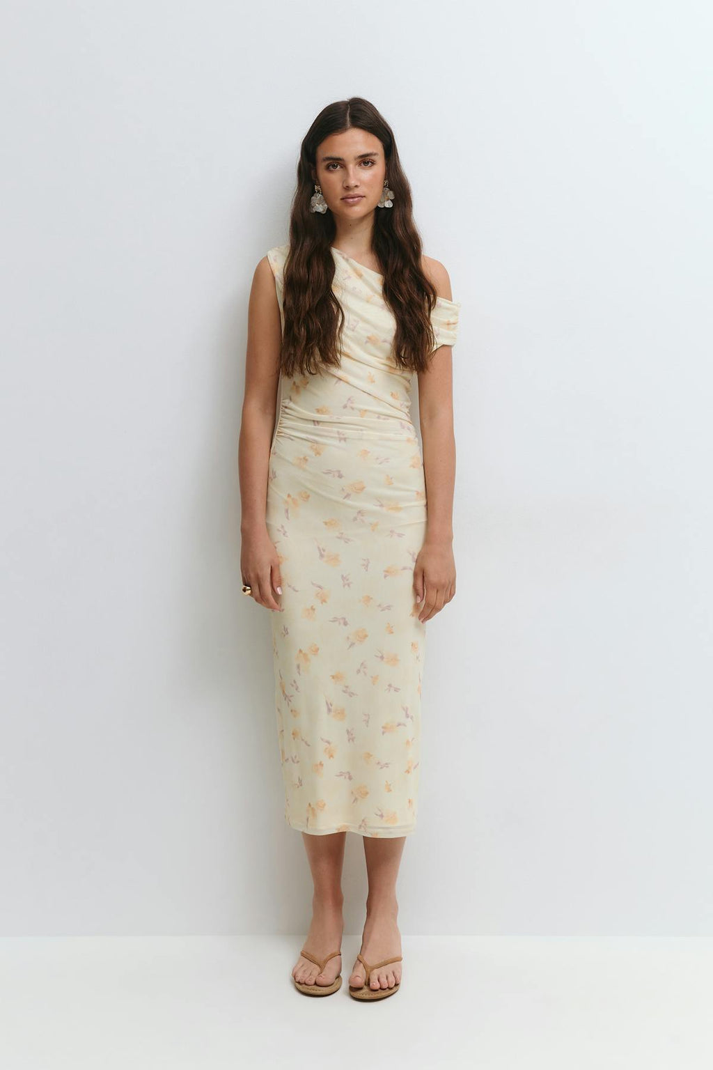 Asymmetric midi dress
