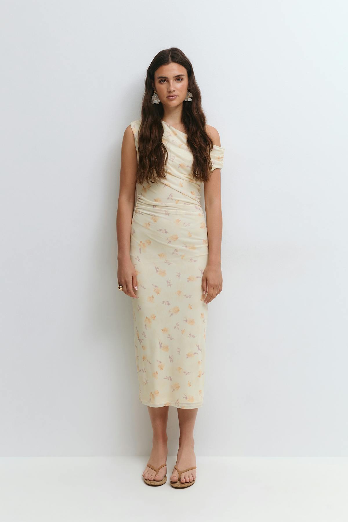 Asymmetric midi dress