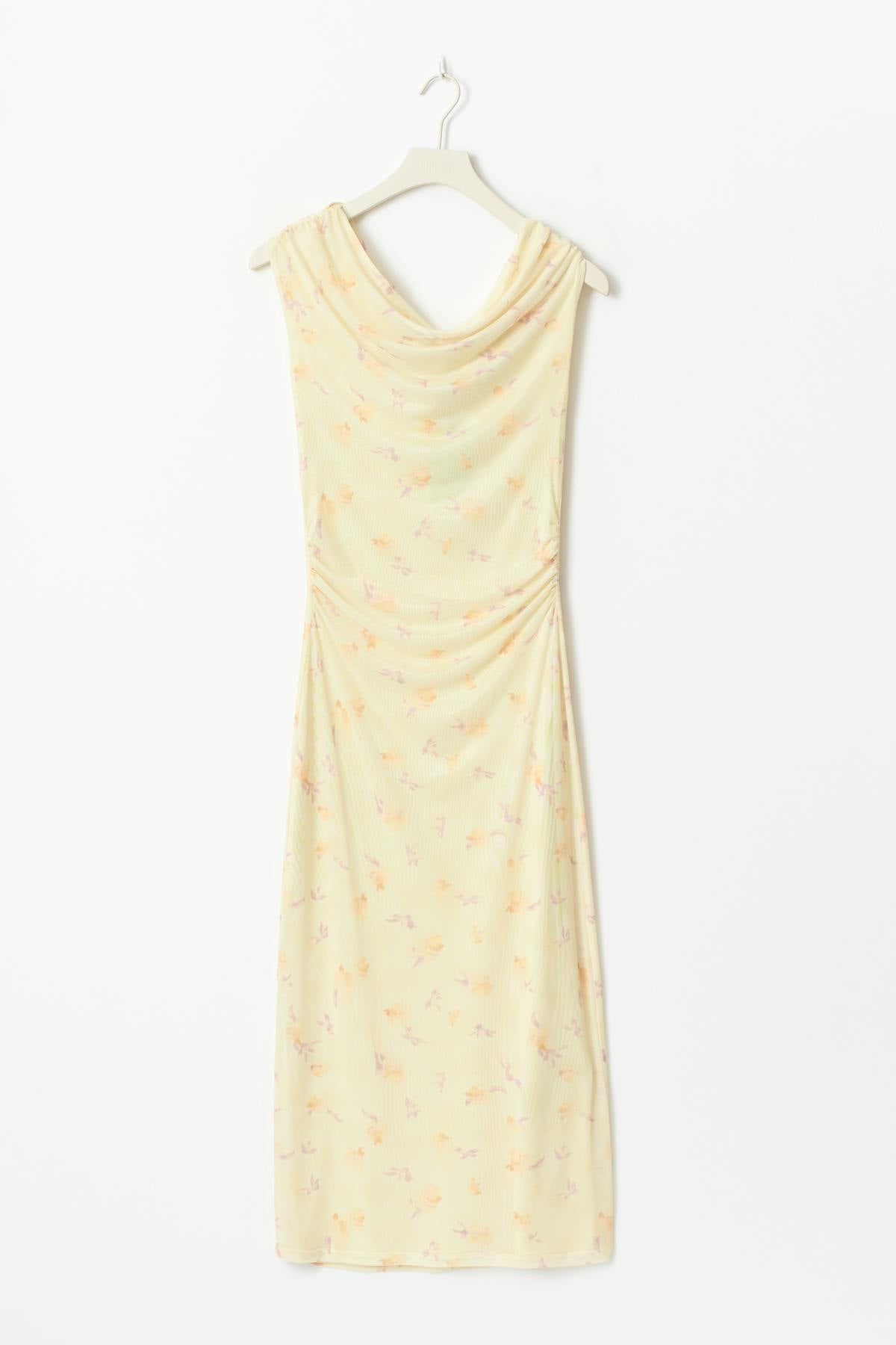 Asymmetric midi dress