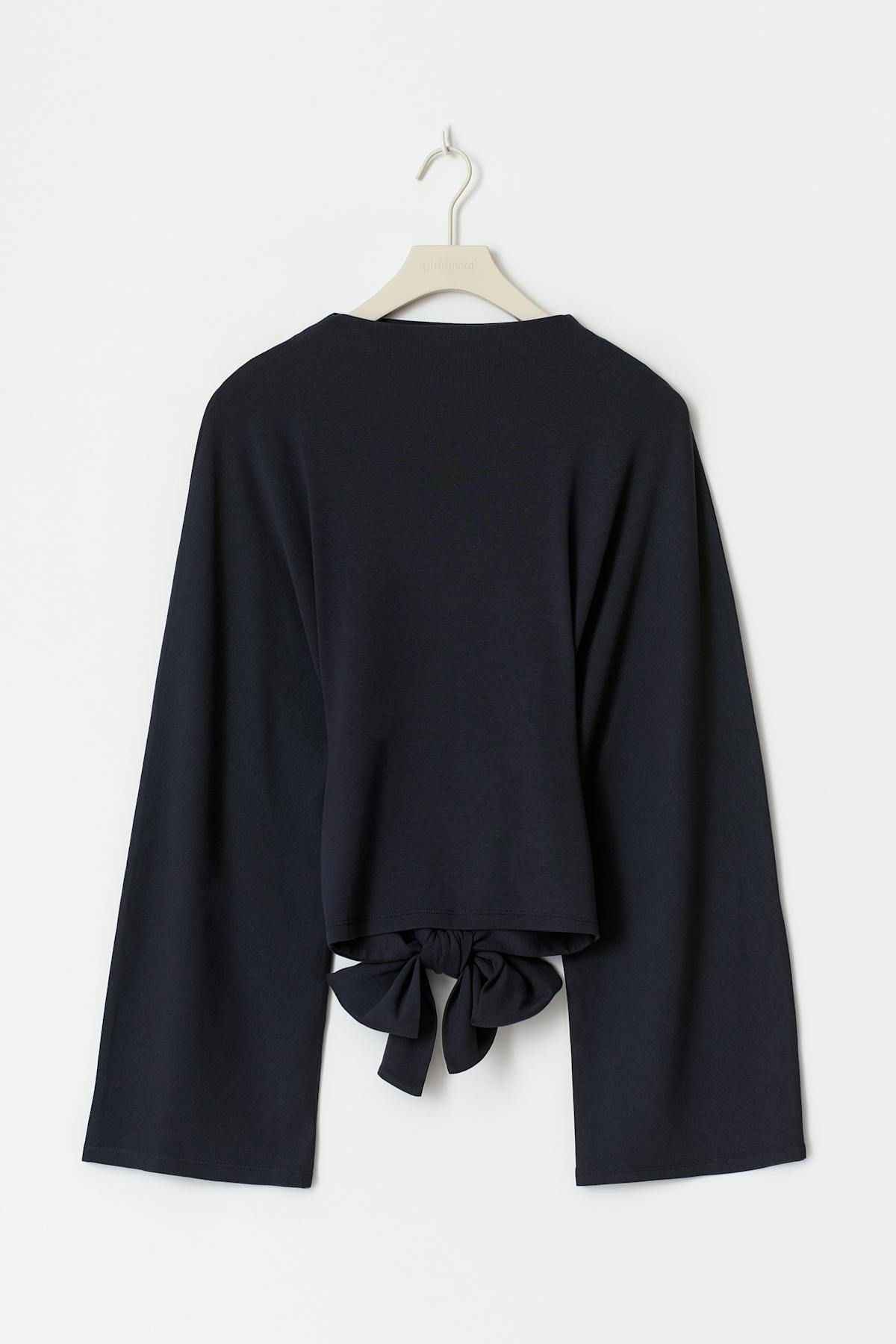 Tie back wide sleeve top