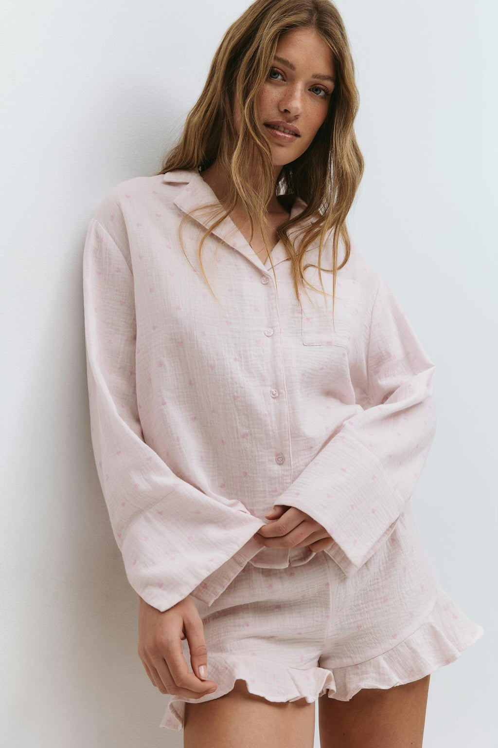Gauze homewear shirt
