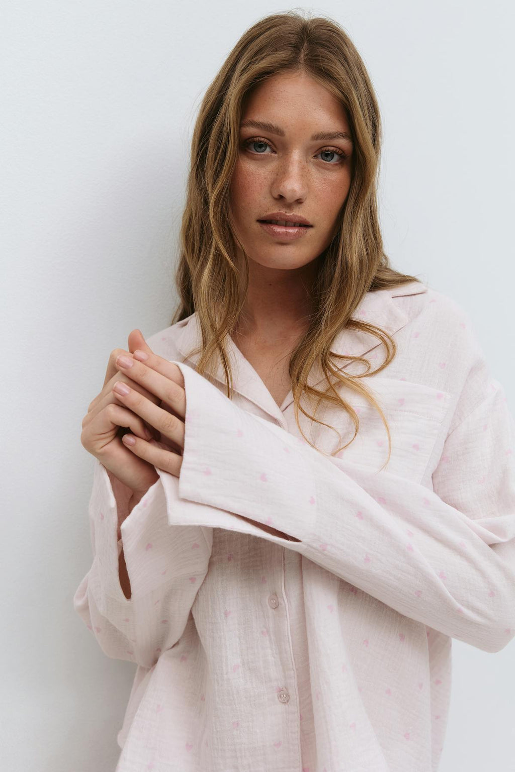 Gauze homewear shirt