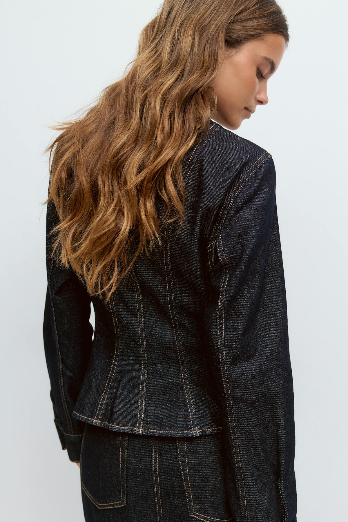 Peplum denim jacket