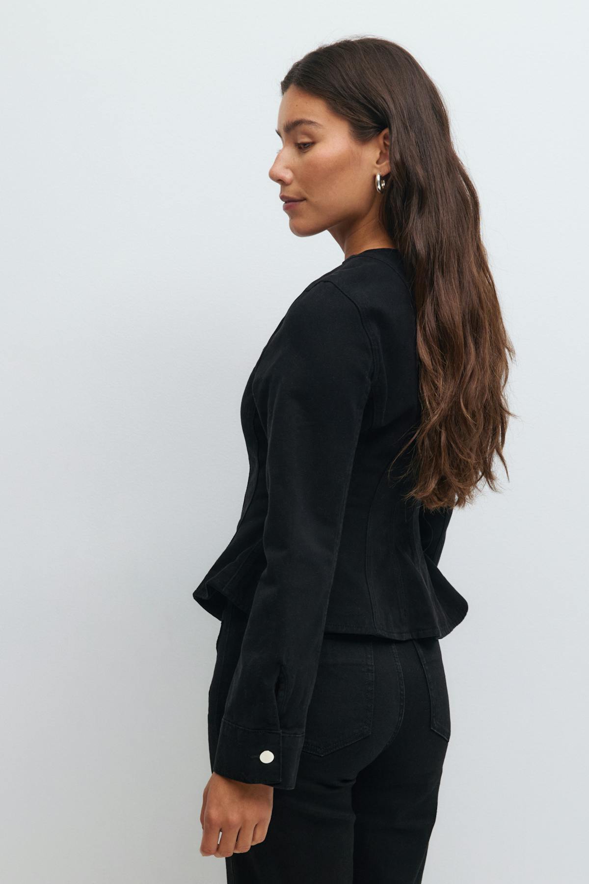 Peplum denim jacket