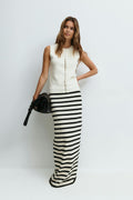 Stripe maxi skirt