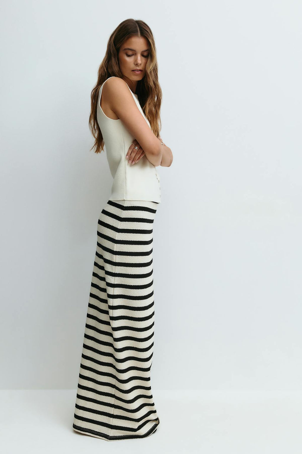 Stripe maxi skirt