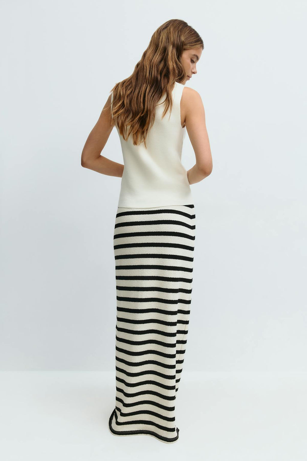 Stripe maxi skirt