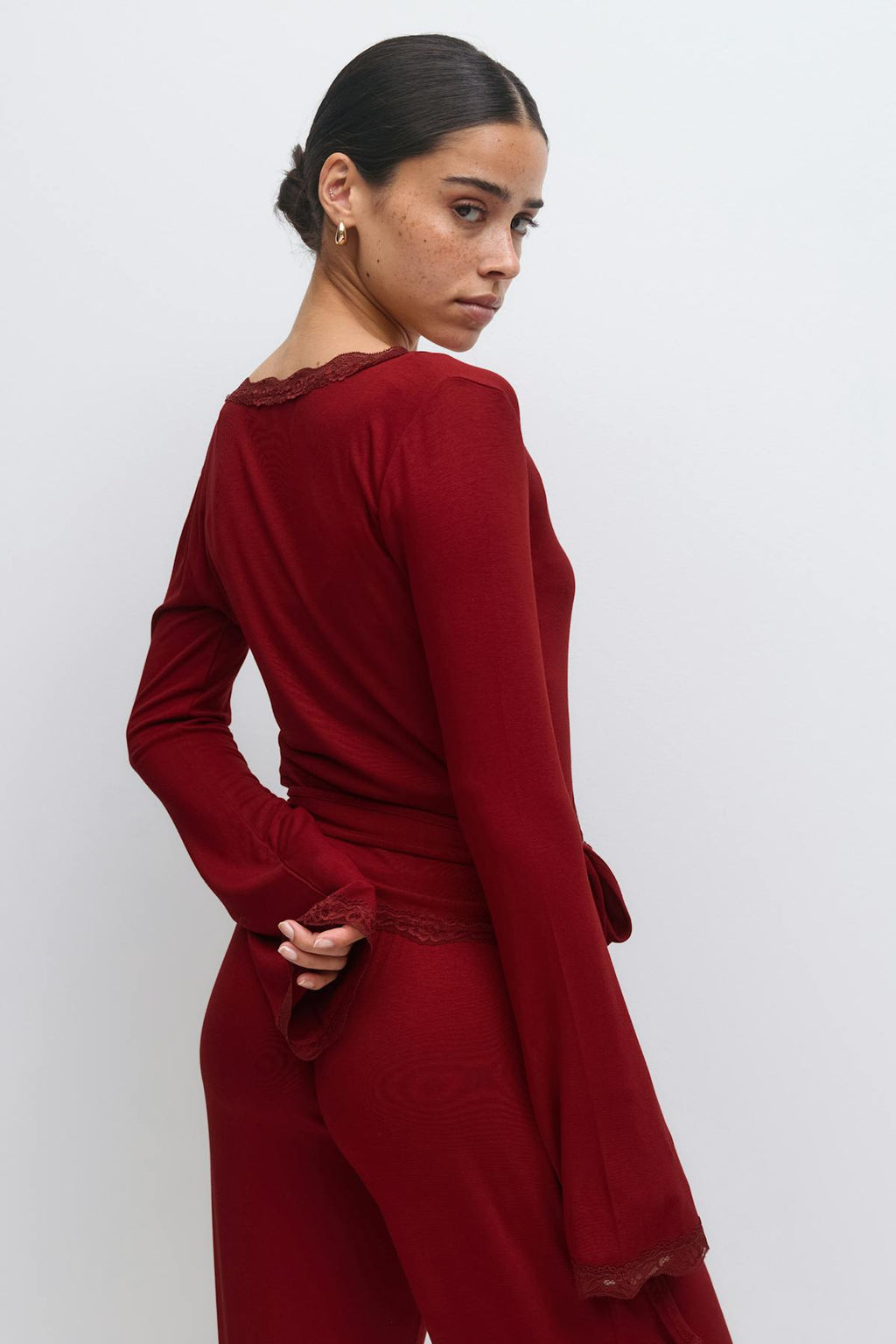 Soft wrap loungewear cardigan