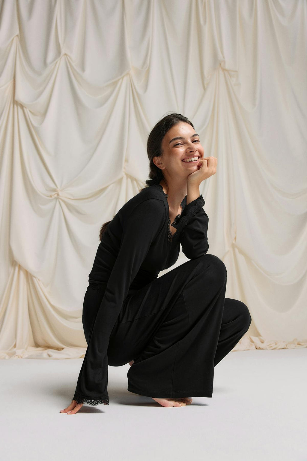 Soft wrap loungewear cardigan