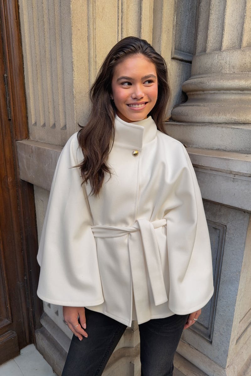 Y belted cape