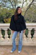 Y belted cape