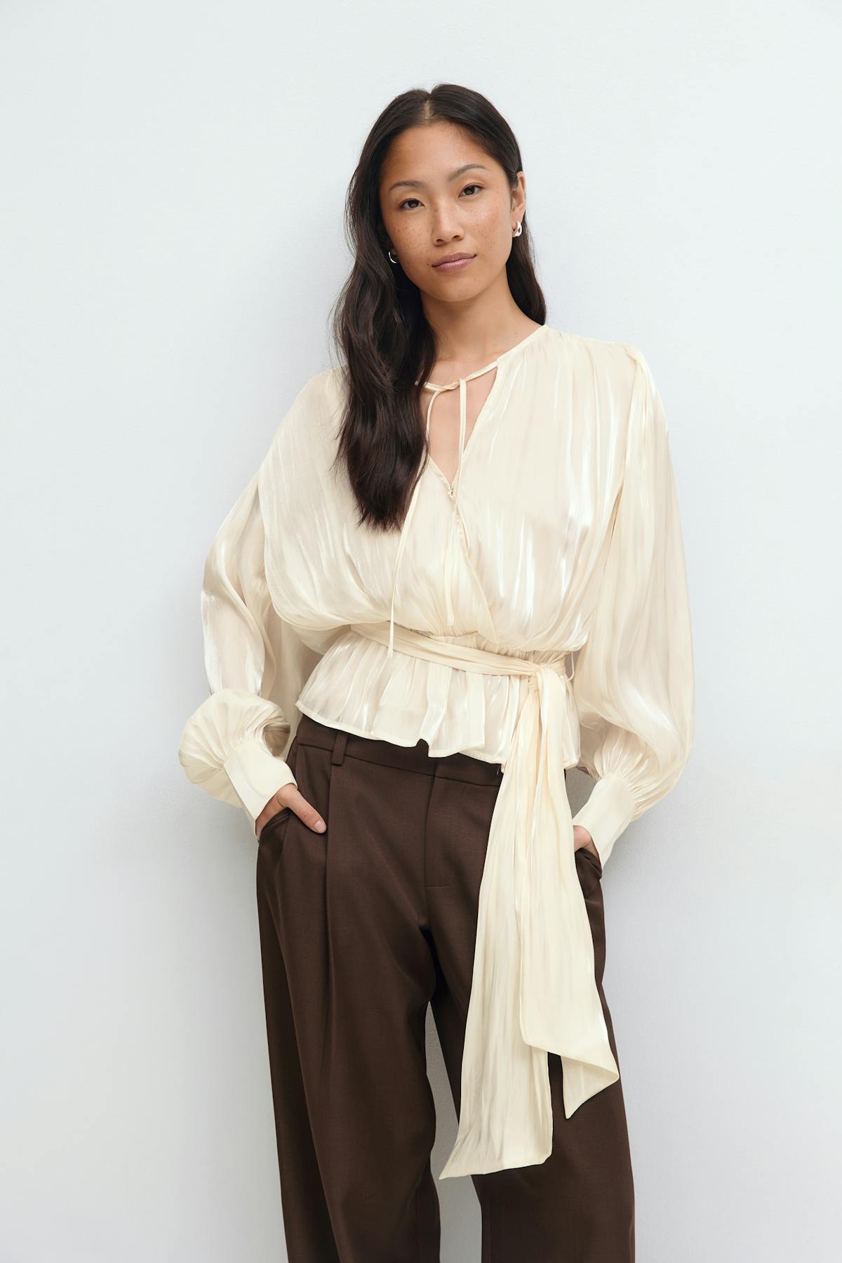 Tie front blouse