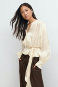 Tie front blouse