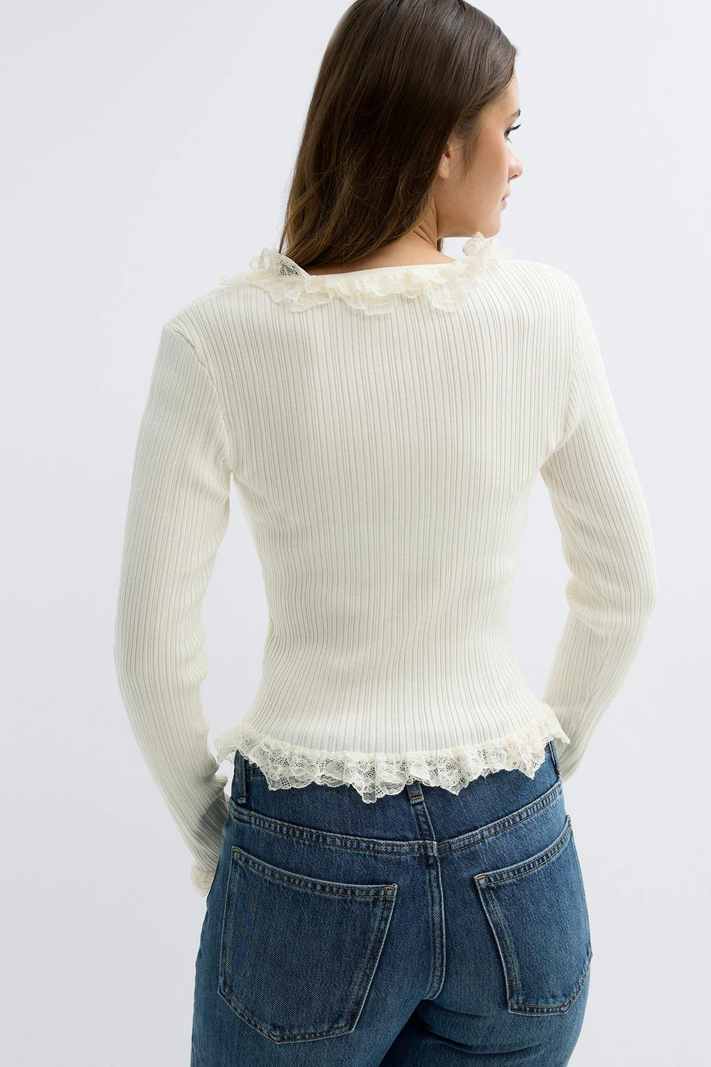 Knitted lace cardigan