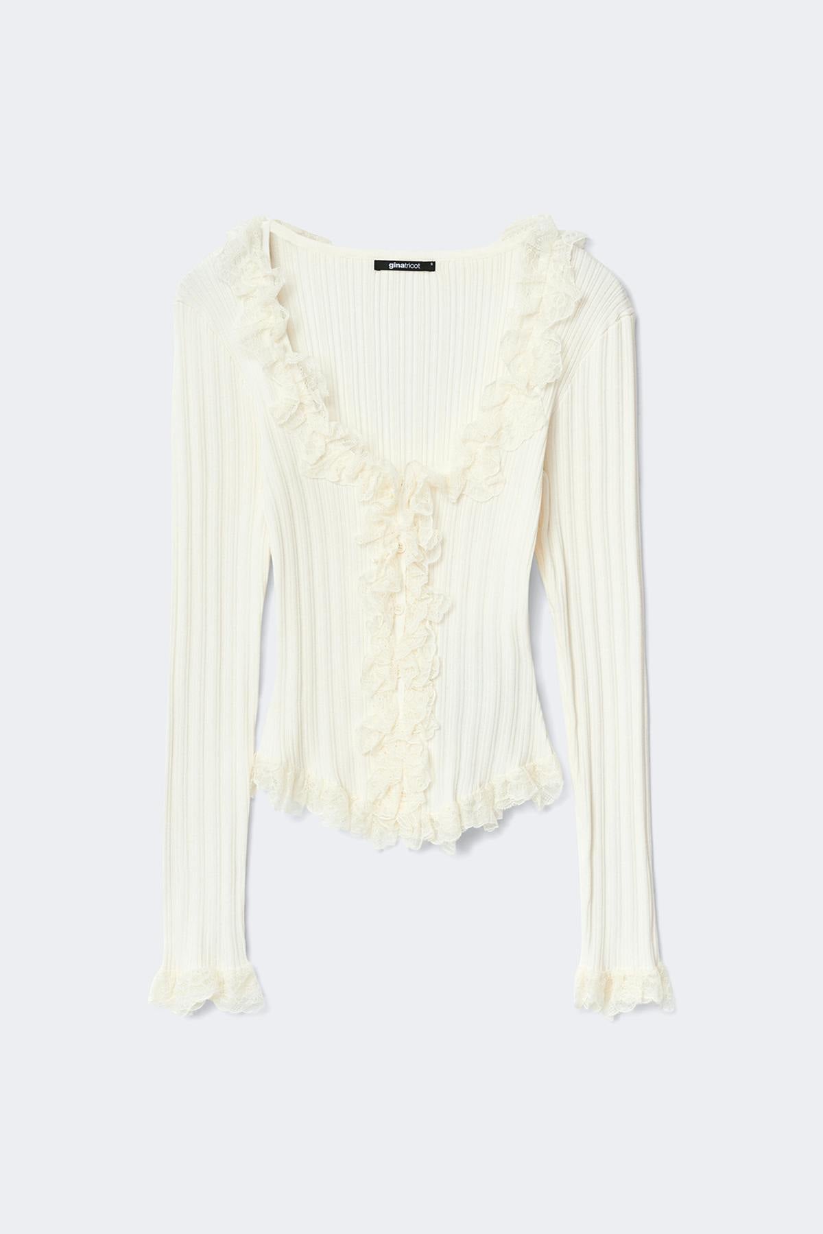 Knitted lace cardigan