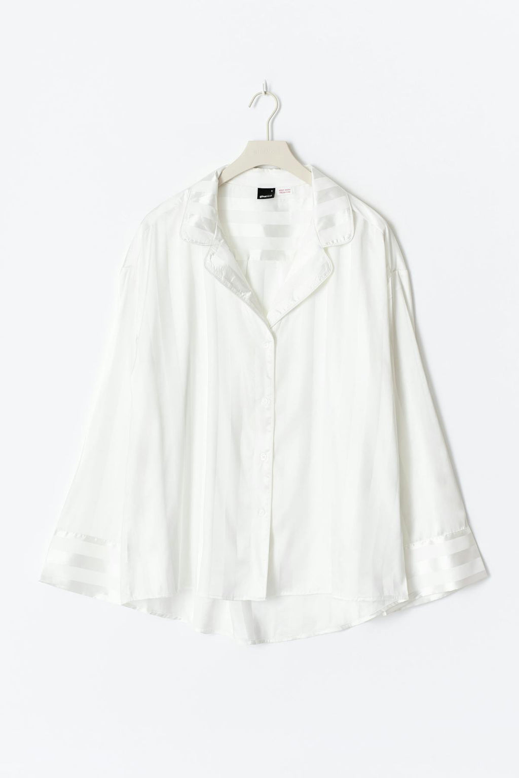 Satin striped shirt