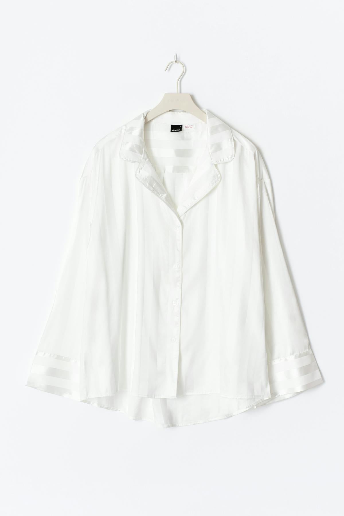 Satin striped shirt
