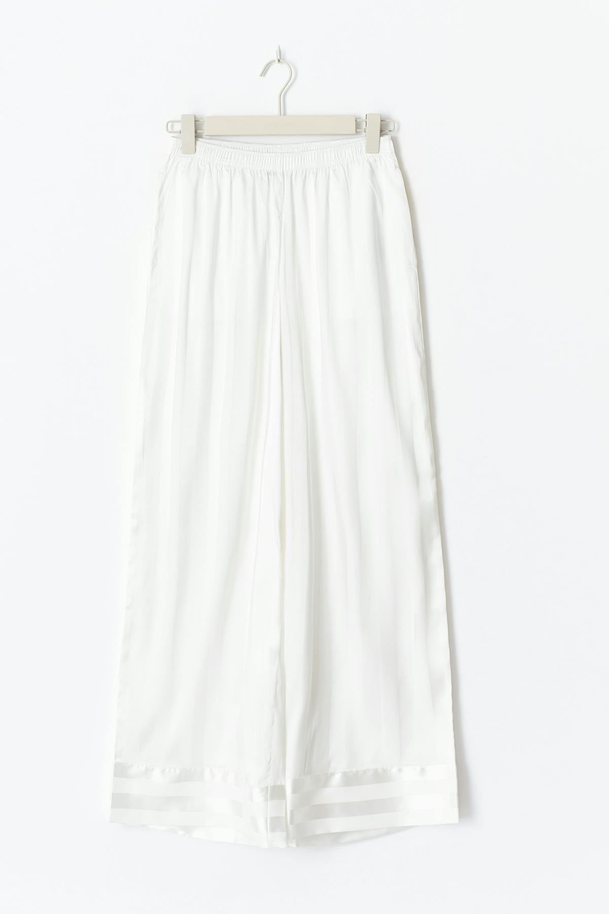Satin striped trousers