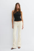 Ultra low bootcut jeans
