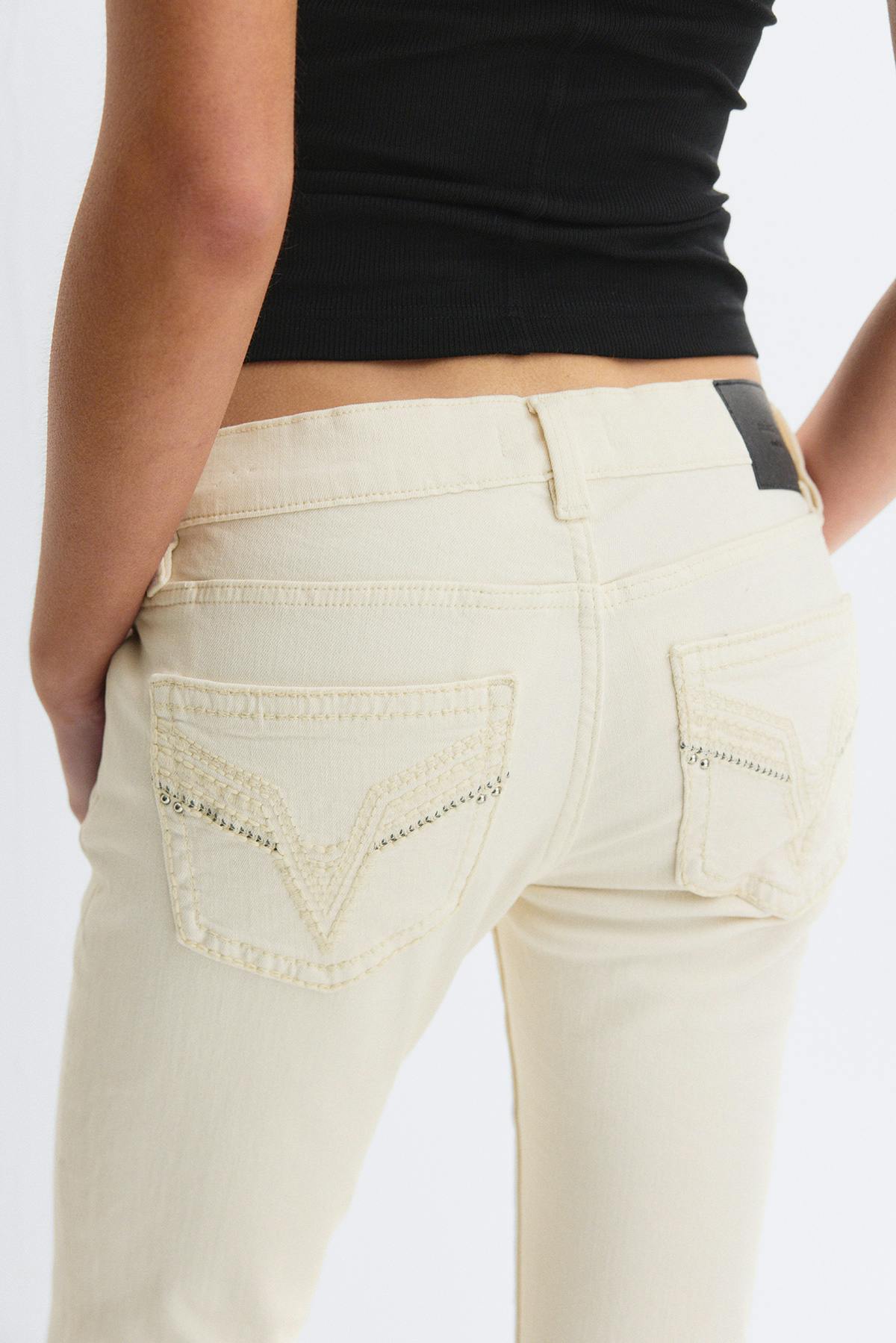 Ultra low bootcut jeans