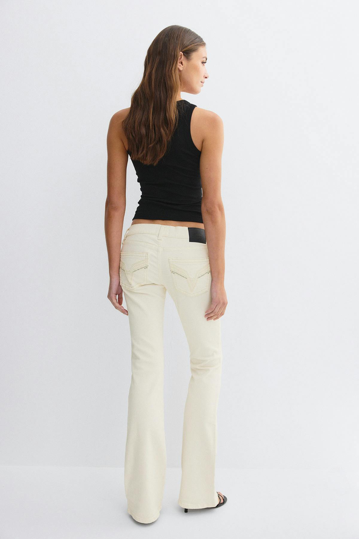 Ultra low bootcut jeans