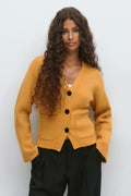 Shaped knitted cardigan