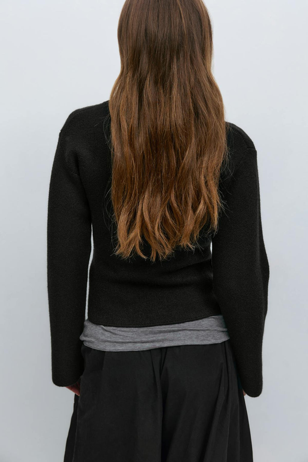 Shaped knitted cardigan