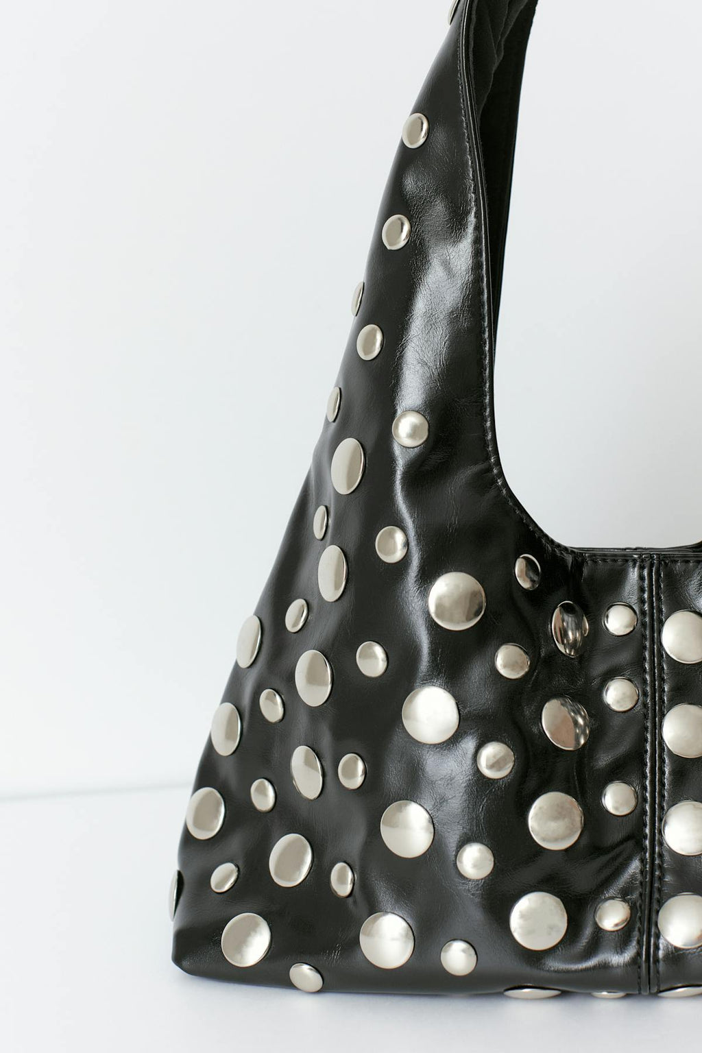 Slouchy small studded bag