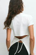 Tie back tee