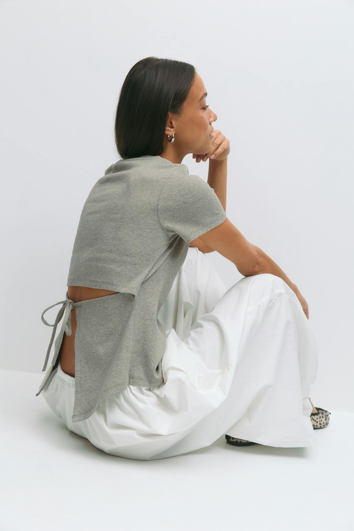 Tie back tee