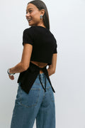 Tie back tee