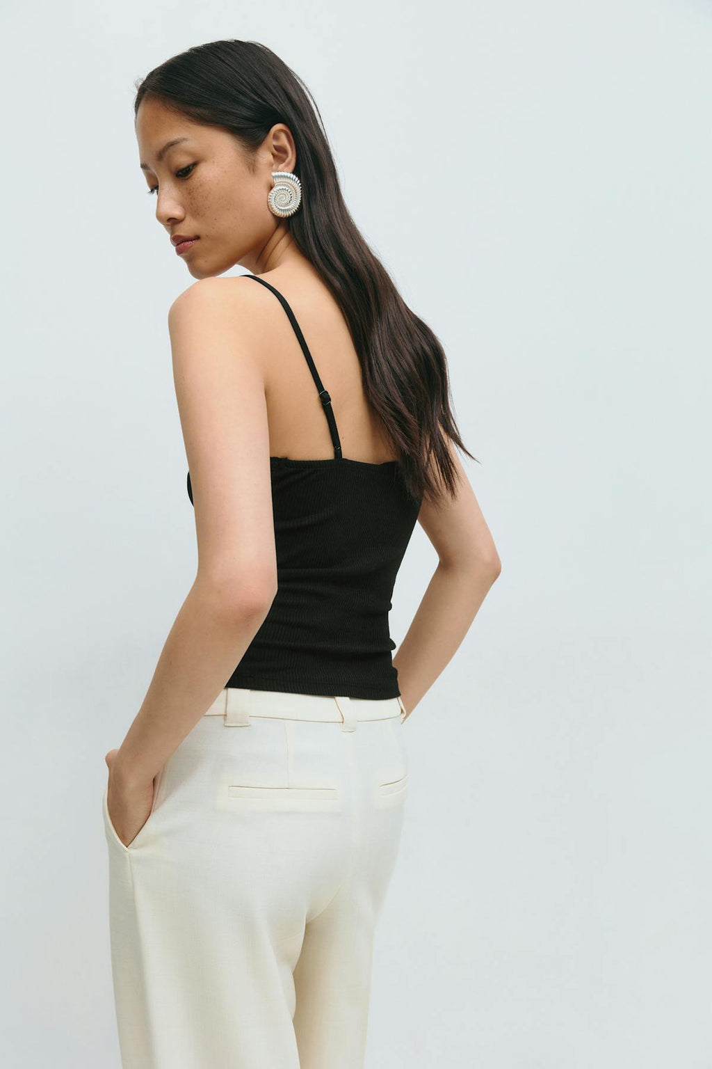 Lace detail singlet