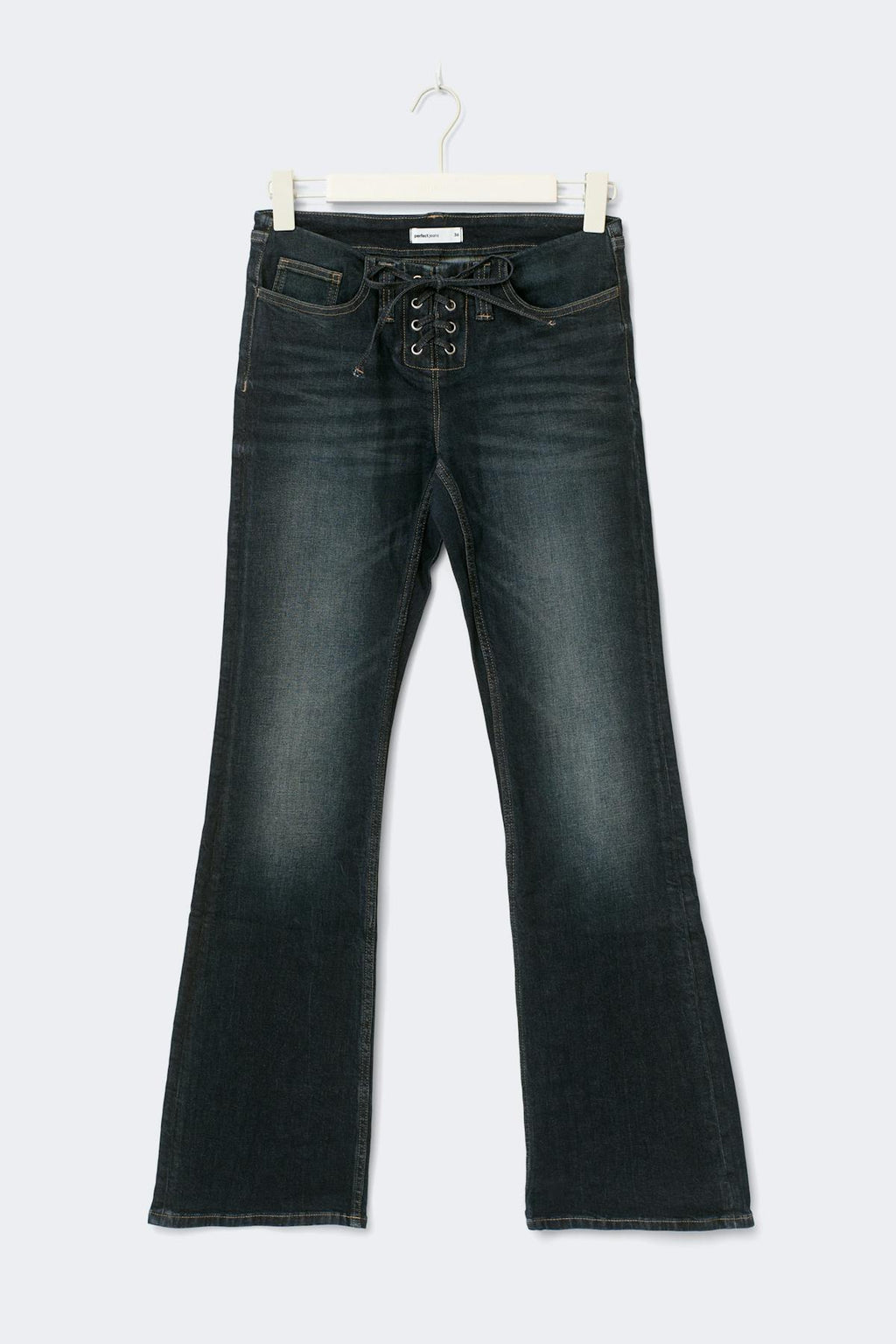 No waist bootcut jeans