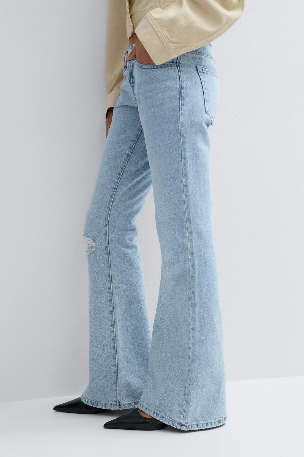 Low full length flare jeans