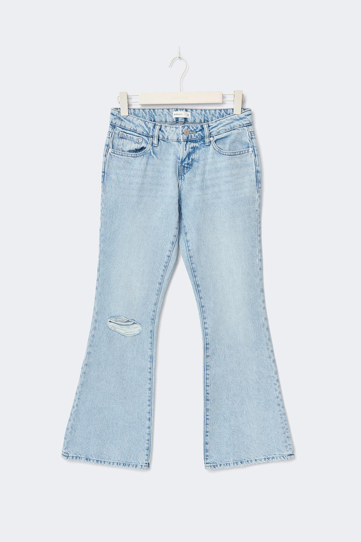 Low full length flare jeans