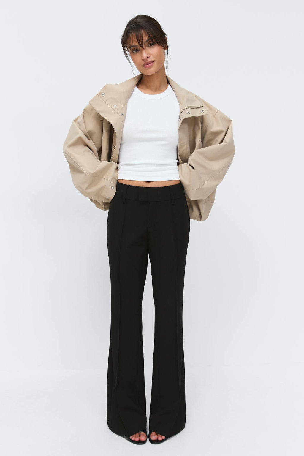 Low waist bootcut trousers