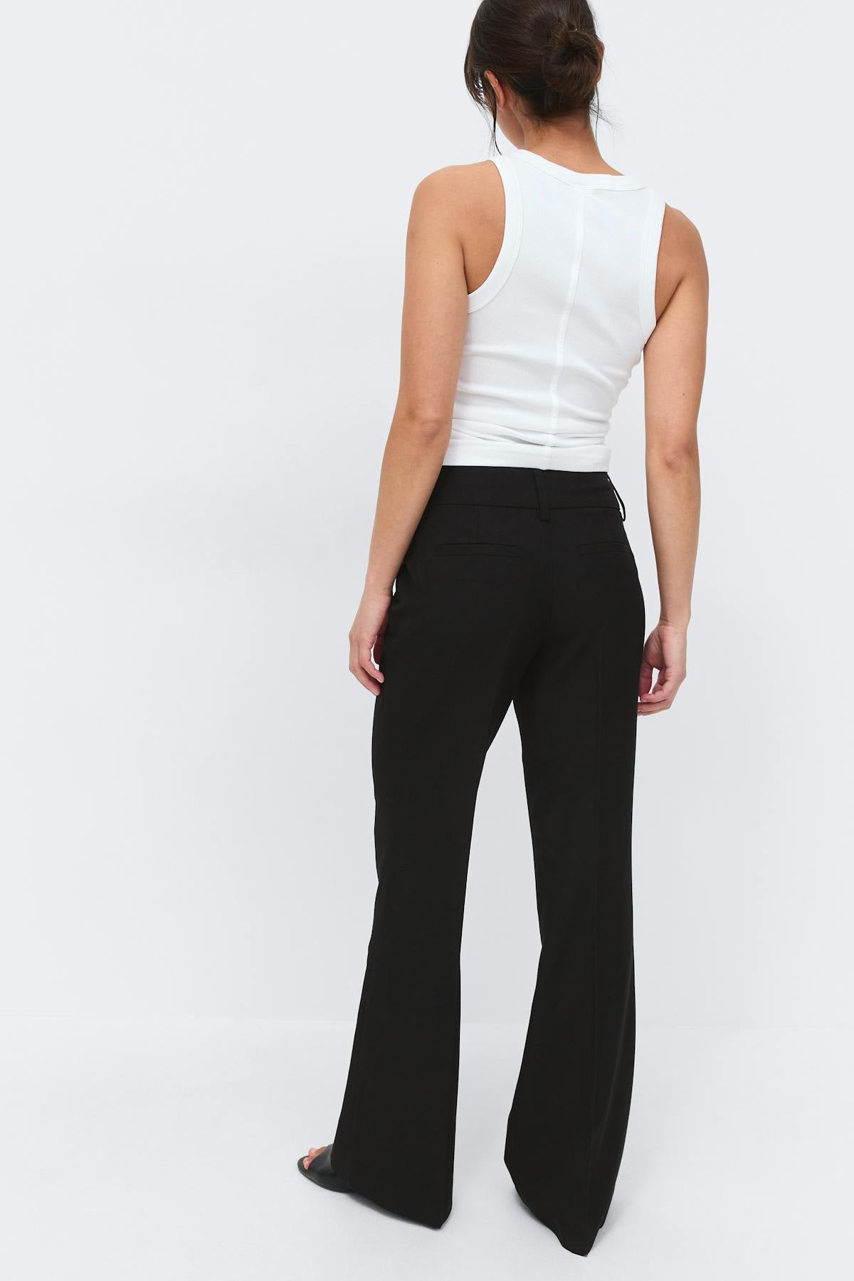 Low waist bootcut trousers