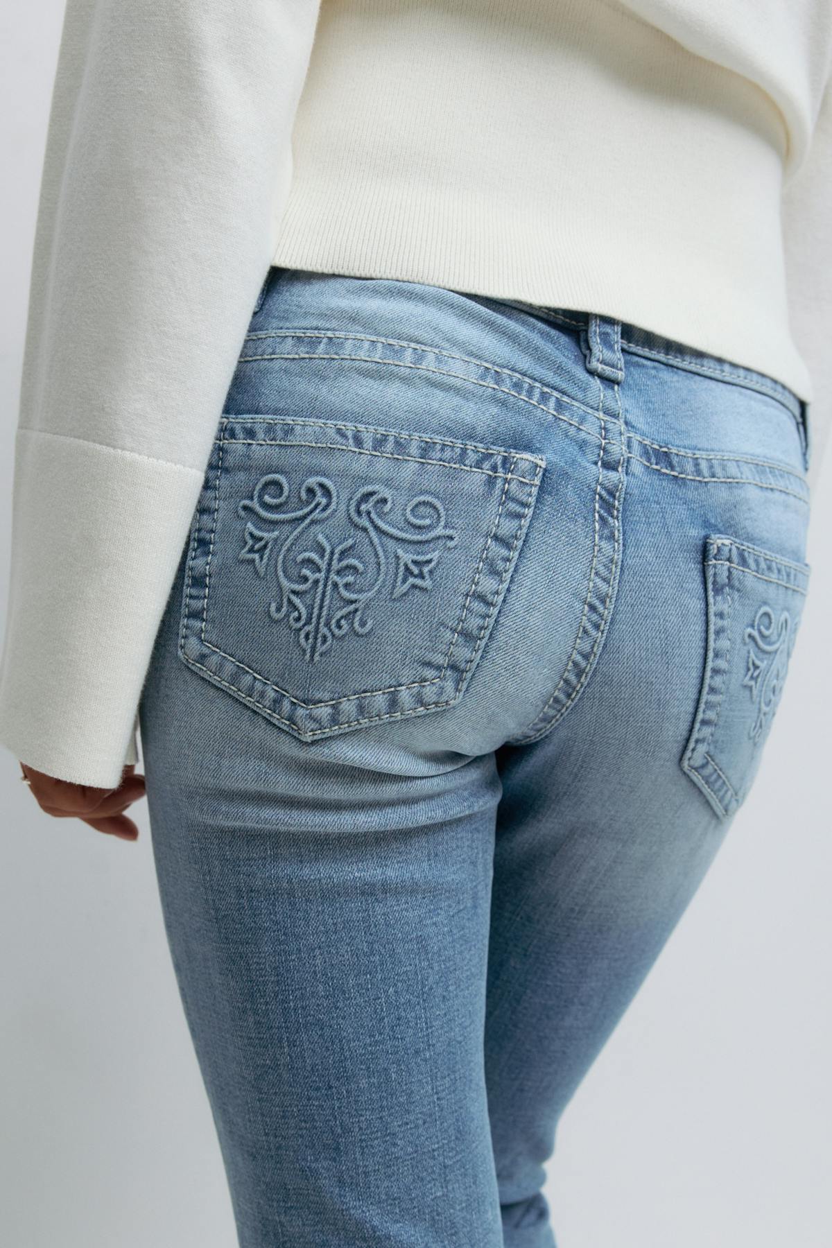 Hip hug flare jeans