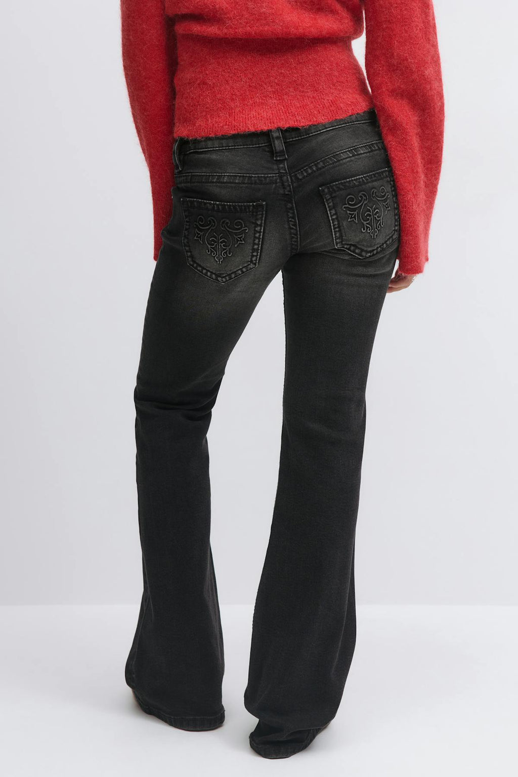Hip hug flare jeans