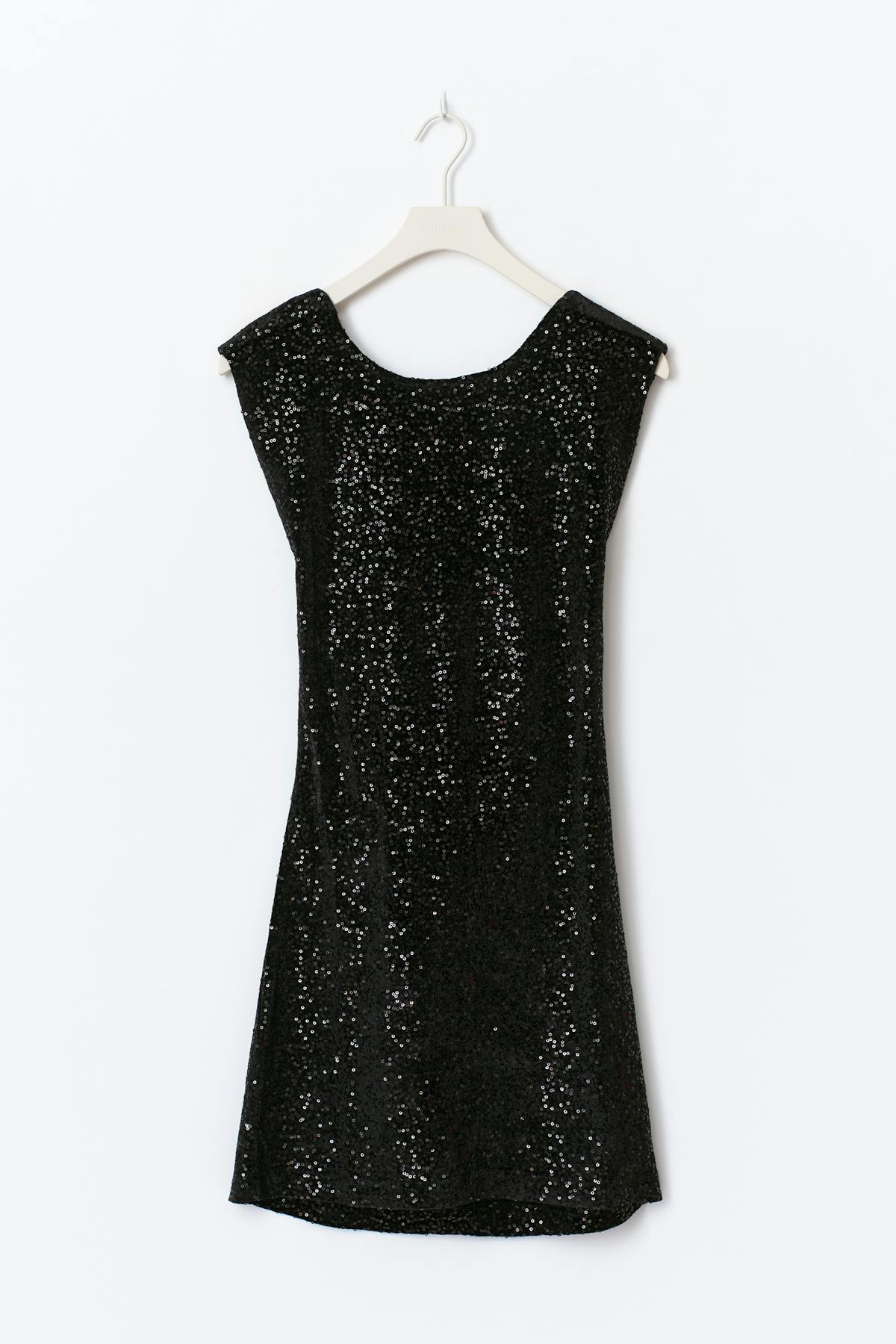 14+ sequin open back dress
