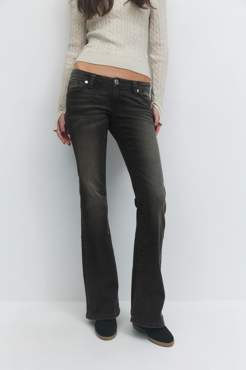 14+ hip hug flare tall jeans