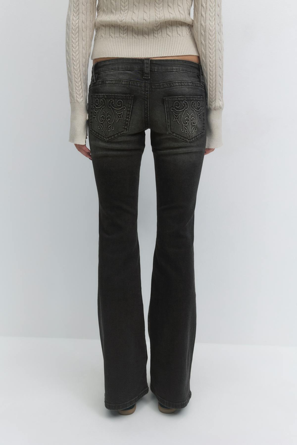 14+ hip hug flare tall jeans